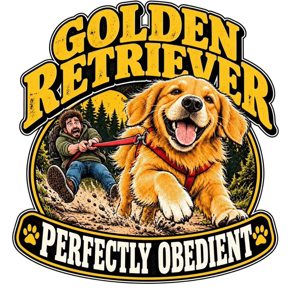 Golden Retriever Obedient Tee — print artwork